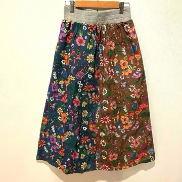 택 포함 미사용 goslowcaravan 올 패턴 롱 스커트 전체 밴딩