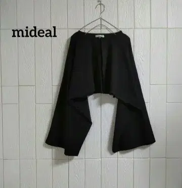 mideal 짧은 기장 볼레로 가디건 블랙 저지 소재 마이딜