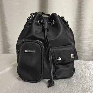 새상품급 MOUSSY 로고 스트랩 버킷 백 블랙