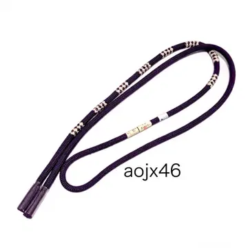 aojx46 새상품 일본제 순수 실크 허리띠 교토 끈 묶음 보라색