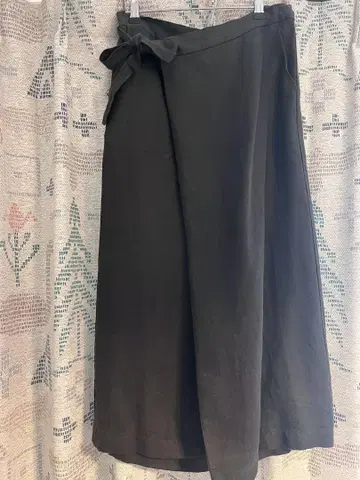 미사용 evameva 랩 린넨 스커트