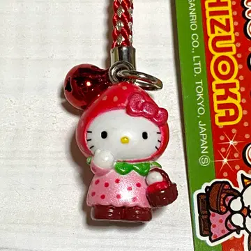 지역 한정 키티 시즈오카 한정판 헬로키티 딸기 스트랩 산리오 레어