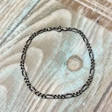 VINTAGE ITALY 925 팔찌 피가로 체인 20cm