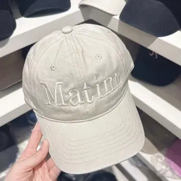 베이지 자수 로고 [ Matim ] 야구 모자