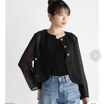 미사용 새상품 야마다야 Vin  라운드 헴 메쉬 자켓