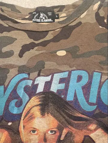 HYSTERIC GLAMOUR 카모 패턴 T셔츠 L 사이즈