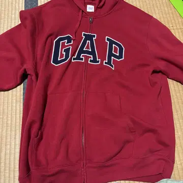GAP 빨간색 플리스 집업 후드티