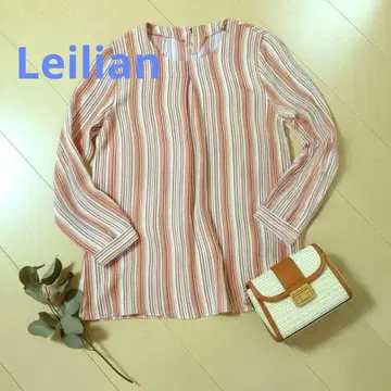 Leilian 스트라이프 긴팔 블라우스 [ 인기 ] 루즈핏 실루엣