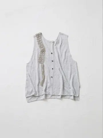 Vlas blomme / 린넨 니트 베스트