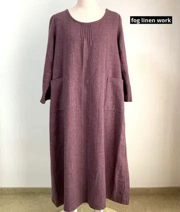 fog linen work 울 혼방 린넨 원피스