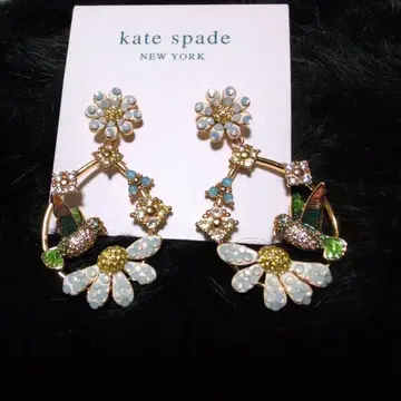 kate spade 꽃과 새 귀걸이