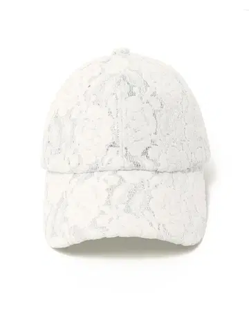 [ poppy ] FLOWER LACE SILVER CAP