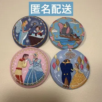디즈니 자수 캔뱃지 피노키오 덤보 신데렐라 미녀와 야수