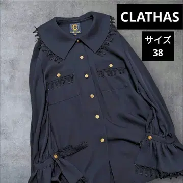 CLATHAS 클레이 셔츠 블라우스 골드 버튼 블랙