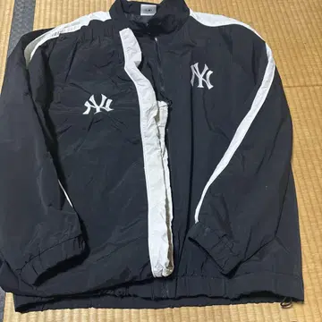 NY Yankees 나일론 자켓 블랙