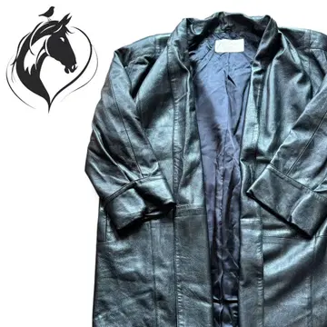 새상품급 CORDIER 코르디아 여성용 양가죽 가죽 하프 코트 블랙 3L