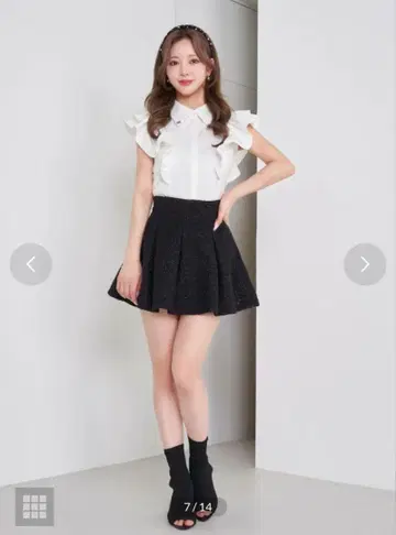 Darich 더블 프릴 슬리브 블라우스