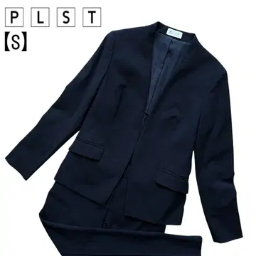 [컨디션 최상] PLST S 노카라 스트레치 수트 셋업 네이비