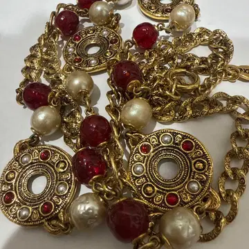 INGEBORG 빈티지 컬러 스톤 목걸이