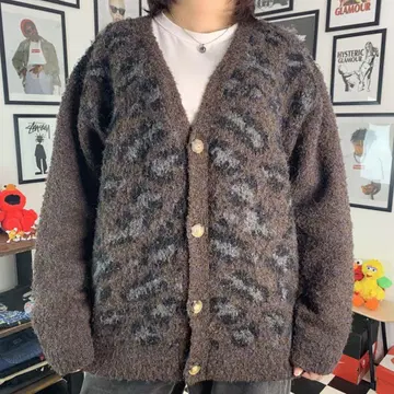 22AW ttt_msw leopard cardigan