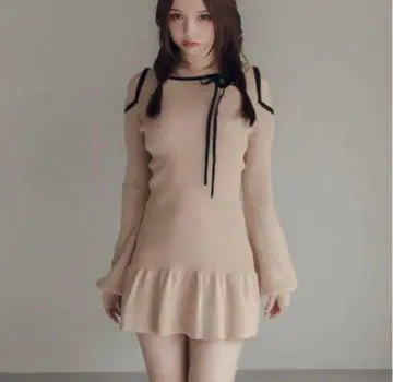 ANDMARY Annie ribbon mini dress