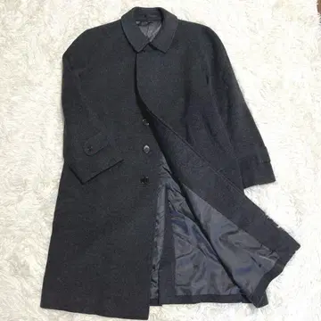 드미트리 스텐칼라 롱 코트 그레이 울 혼방 남성용 S