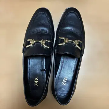 ZARA 비트 로퍼 천연 가죽 여성용 39