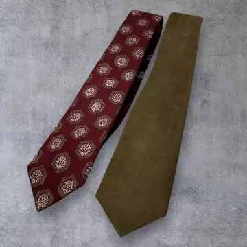 레어 스웨이드 가죽 천연 가죽 넥타이 2개 세트