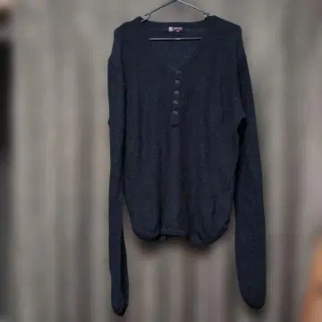 MK MICHEL KLEIN HOMME 네이비 V넥 니트 스웨터