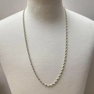 ITALY 925 목걸이 트위스트 체인 약 75cm