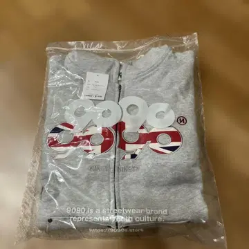 9090 OG Logo Assort Zip Hoodie 그레이