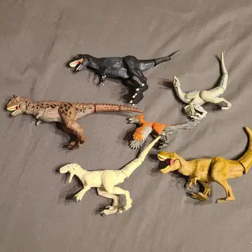 아니아 레어 6종 세트 공룡 블랙 티라노 카르노타우루스 불