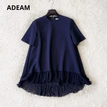 ADEAM 아디엠 23년제 쉬폰 헴 블라우스 플리츠 폭시 S