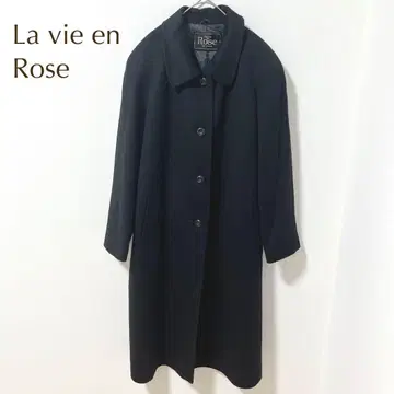 La vie en Rose 롱 코트 M 울 캐시미어 100% 안감 부착