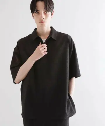 takeokikuchi 테크 크레이프 스키퍼 셔츠