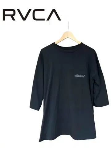 RVCA 블랙 5부 소매 티셔츠