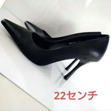 스틸레토 하이힐 슬림 레그 펌프스 22cm 블랙