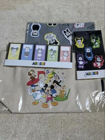 아라시 아라시를 여행하는 전시회 Disney 콜라보 토트백 손수건 메모지