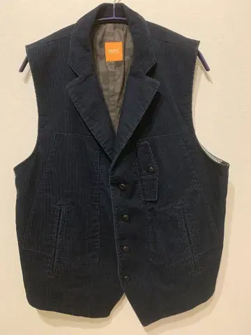 HUGO BOSS 코듀로이 베스트 네이비