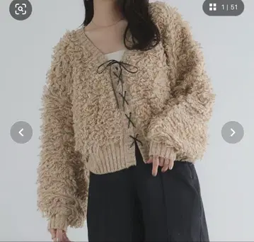 raffine 2WAY 루프 니트 가디건