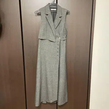 SNIDEL 랩 테일러드 오버롤 스커트 원피스