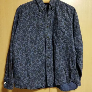 45R 페이즐리 셔츠 Cotton 블루 계열