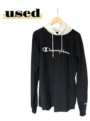 used Champion 후디 블랙/화이트