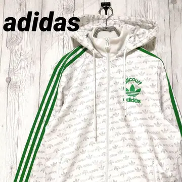 아디다스 지퍼 후드티 트랙 자켓 자수 로고 올 패턴 레어 디자인