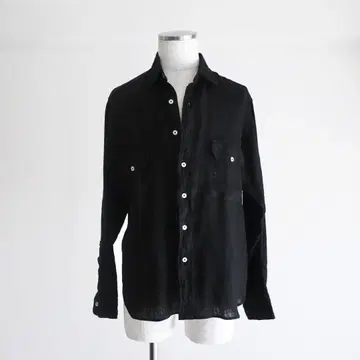 GAMBERT CUSTOM SHIRTS 블랙 린넨 CPO 셔츠