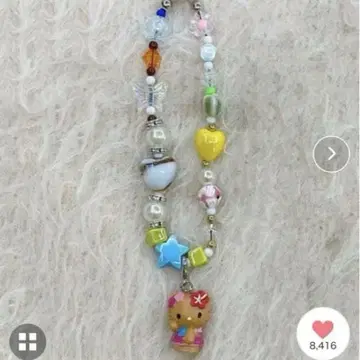 sanrio [ 헬로키티 ] 비즈 스트랩 선탠 키티