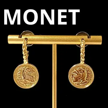 MONET 모네 귀걸이 금화 코인 골드 빈티지 vintage