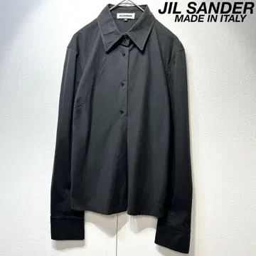 레어 JIL SANDER 고급 변형 디자인 긴팔 페플럼 셔츠 36
