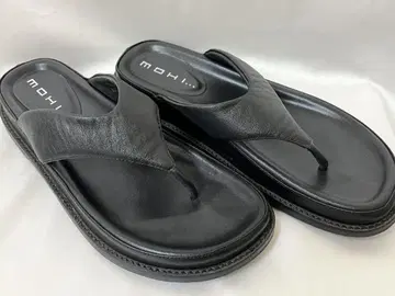 MOHI 샌들 토오픈 38 가죽 24cm 블랙
