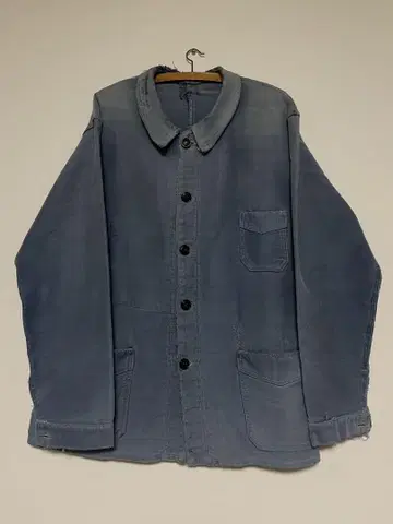 40s, 50s 프렌치 빈티지 블루 몰스킨 자켓